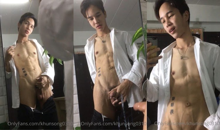 เอส คูณ2 ส่องกระจกเกิดเงี่ยนขึ้นมาเลยชักว่าวหน้ากระจก น้ำแตกใส่กระจกชิวๆ