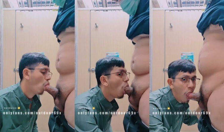 แมวหนวด อมควยเจ้าหมีพยาบาลออกเวรมาพ่นน้ำใส่ปาก ทะลักจนกินไม่ทันเลย