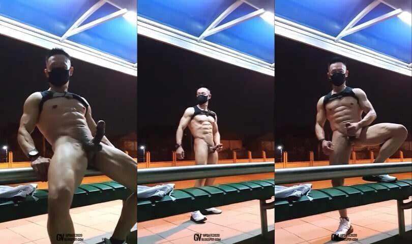 เกย์ไทยยืน1 ควยซุปเปอร์ ชักว่าวที่ป้ายรถเมล์